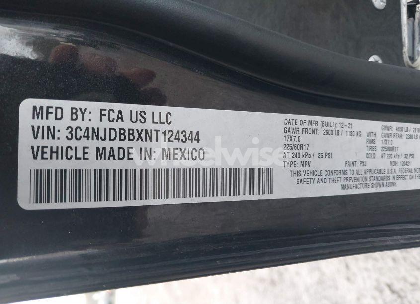 Photo 9 of 2022 Jeep Compass LATITUDE 4X4 (VIN 3C4NJDBBXNT124344)