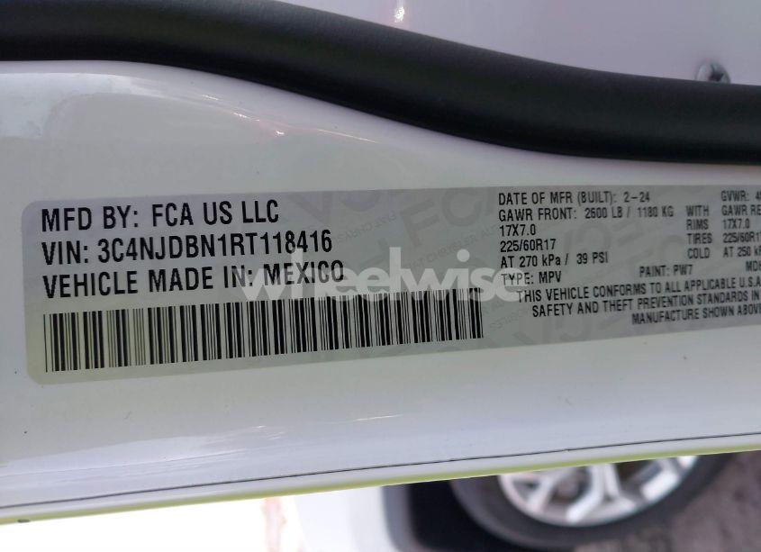 Photo 9 of 2024 Jeep Compass LATITUDE 4X4 (VIN 3C4NJDBN1RT118416)