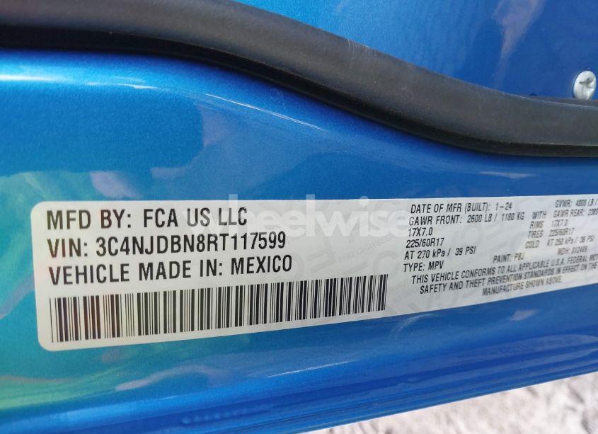 Photo 9 of 2024 Jeep Compass LATITUDE 4X4 (VIN 3C4NJDBN8RT117599)