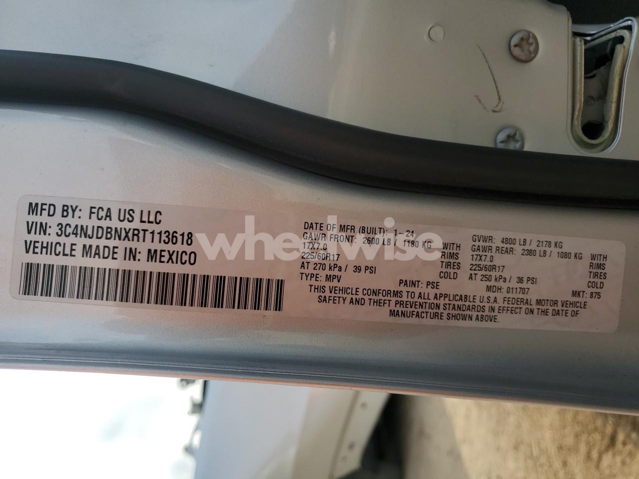 Photo 13 of 2024 JEEP COMPASS LATITUDE N/A (VIN 3C4NJDBNXRT113618)