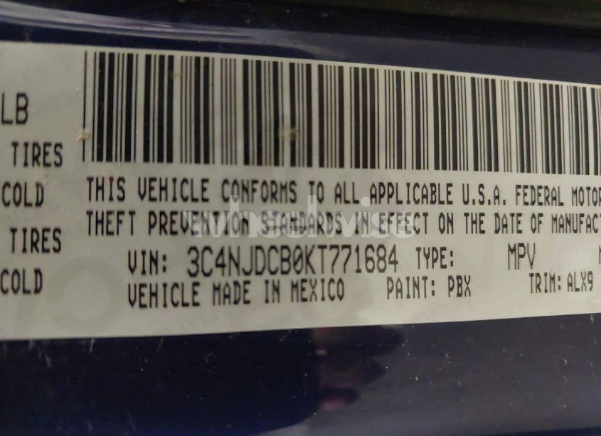 Photo 9 of 2019 Jeep Compass LIMITED 4X4 (VIN 3C4NJDCB0KT771684)