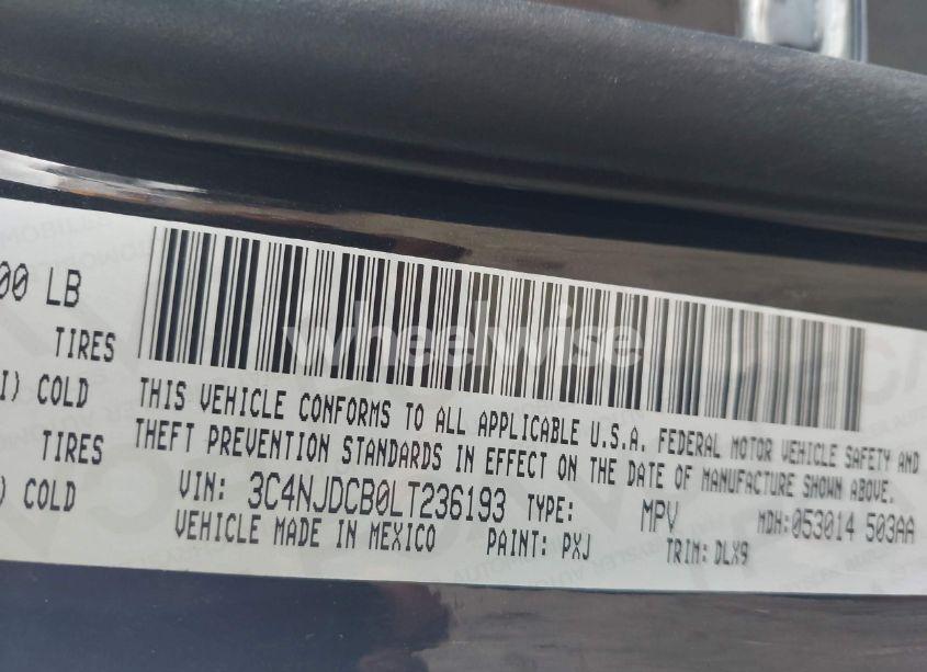 Photo 9 of 2020 Jeep Compass LIMITED 4X4 (VIN 3C4NJDCB0LT236193)