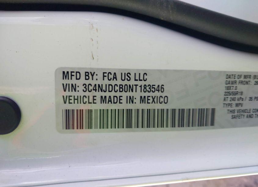 Photo 9 of 2022 Jeep Compass LIMITED 4X4 (VIN 3C4NJDCB0NT183546)