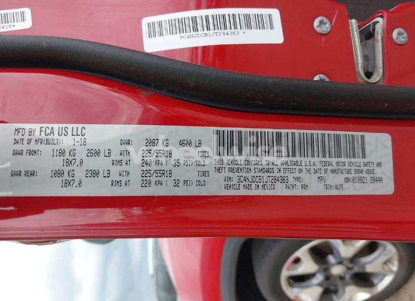 Photo 9 of 2018 Jeep Compass LIMITED 4X4 (VIN 3C4NJDCB1JT284363)