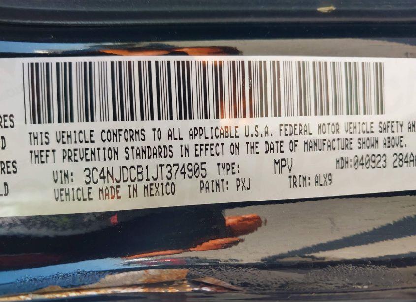 Photo 9 of 2018 Jeep Compass LIMITED 4X4 (VIN 3C4NJDCB1JT374905)