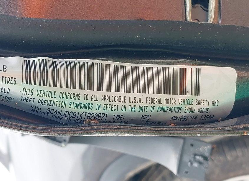 Photo 9 of 2019 Jeep Compass LIMITED 4X4 (VIN 3C4NJDCB1KT620871)