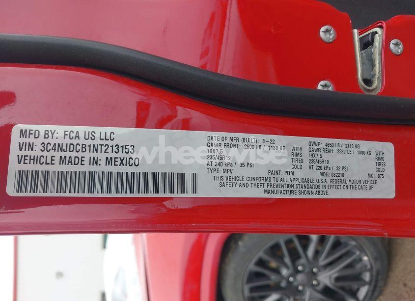 Photo 9 of 2022 Jeep Compass (RED) EDITION 4X4 (VIN 3C4NJDCB1NT213153)