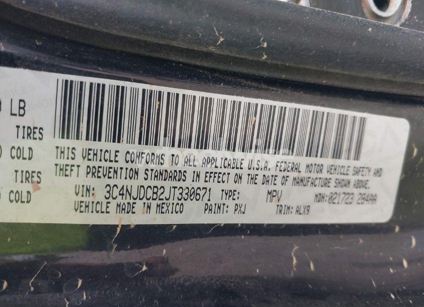 Photo 9 of 2018 Jeep Compass LIMITED 4X4 (VIN 3C4NJDCB2JT330671)