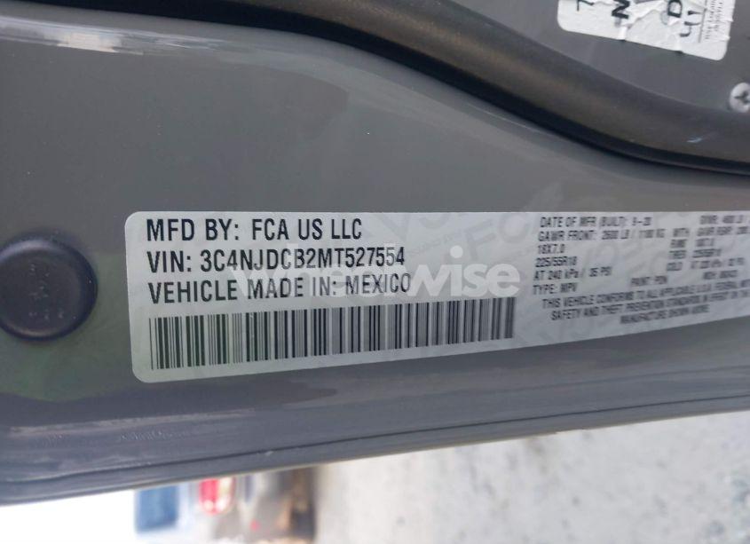 Photo 9 of 2021 Jeep Compass LIMITED 4X4 (VIN 3C4NJDCB2MT527554)