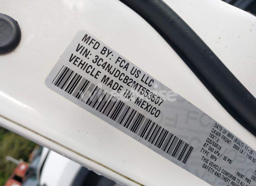 Photo 9 of 2021 Jeep Compass LIMITED 4X4 (VIN 3C4NJDCB2MT553507)