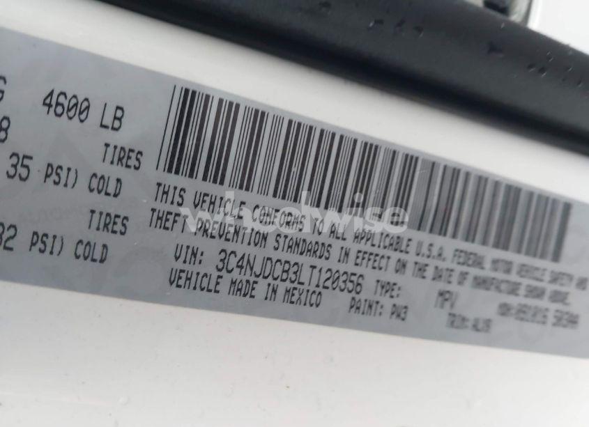 Photo 9 of 2020 Jeep Compass LIMITED 4X4 (VIN 3C4NJDCB3LT120356)