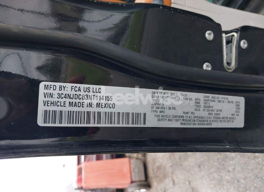 Photo 9 of 2022 Jeep Compass LIMITED 4X4 (VIN 3C4NJDCB3NT114155)