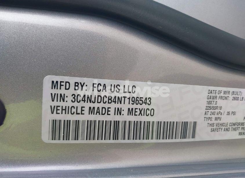 Photo 9 of 2022 Jeep Compass LIMITED (VIN 3C4NJDCB4NT196543)