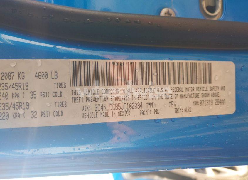 Photo 9 of 2018 Jeep Compass LIMITED 4X4 (VIN 3C4NJDCB5JT102034)