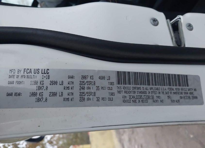 Photo 9 of 2018 Jeep Compass LIMITED 4X4 (VIN 3C4NJDCB5JT238132)