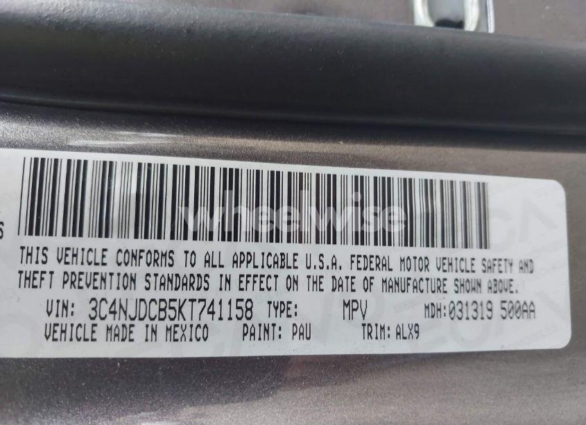 Photo 9 of 2019 Jeep Compass LIMITED 4X4 (VIN 3C4NJDCB5KT741158)