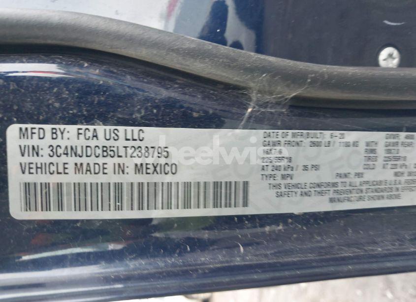 Photo 9 of 2020 Jeep Compass LIMITED 4X4 (VIN 3C4NJDCB5LT238795)