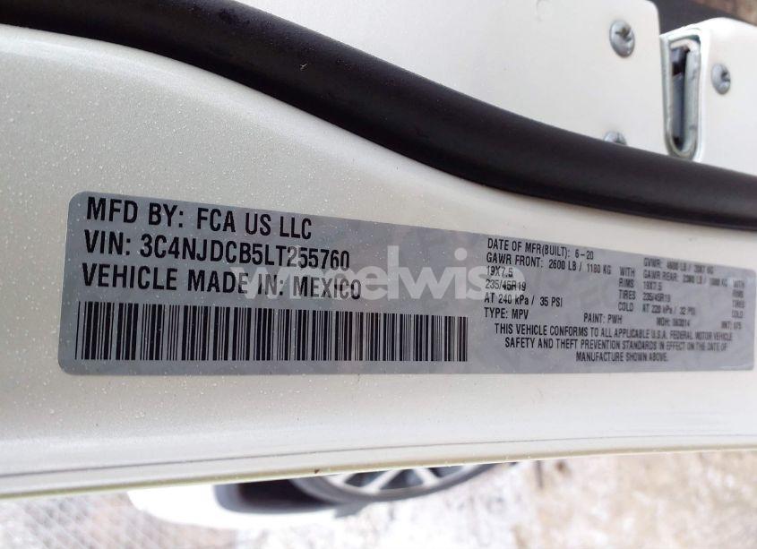 Photo 9 of 2020 Jeep Compass LIMITED 4X4 (VIN 3C4NJDCB5LT255760)