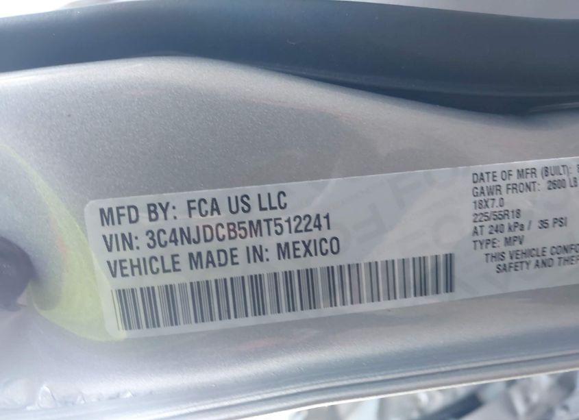 Photo 9 of 2021 Jeep Compass LIMITED 4X4 (VIN 3C4NJDCB5MT512241)