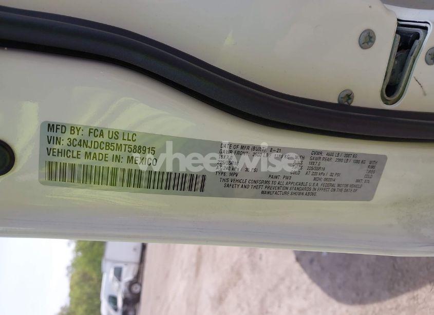 Photo 9 of 2021 Jeep Compass LIMITED 4X4 (VIN 3C4NJDCB5MT588915)