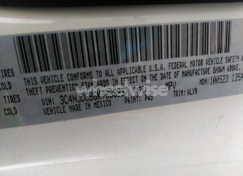 Photo 9 of 2019 Jeep Compass LIMITED 4X4 (VIN 3C4NJDCB6KT639237)