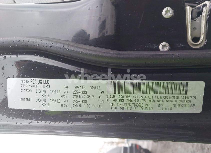 Photo 9 of 2020 Jeep Compass LIMITED 4X4 (VIN 3C4NJDCB6LT142612)