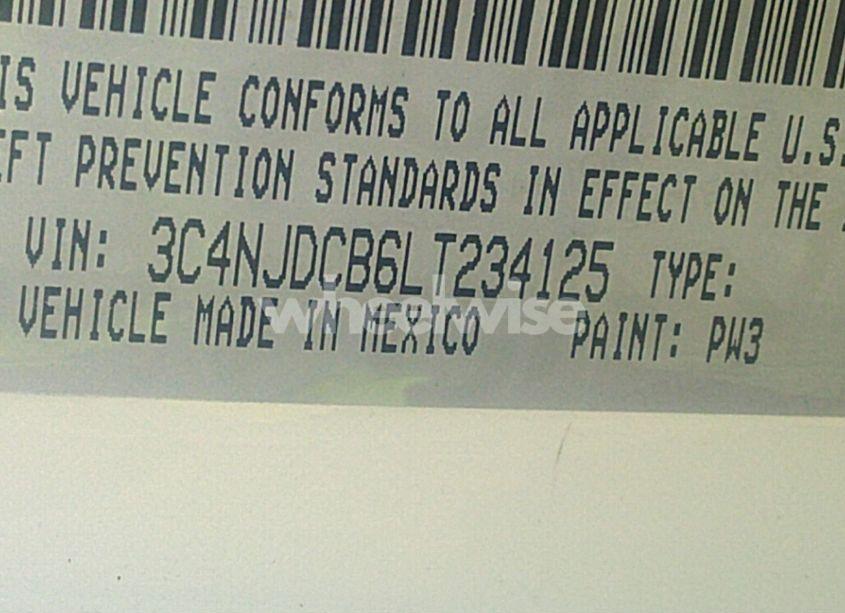 Photo 9 of 2020 Jeep Compass LIMITED 4X4 (VIN 3C4NJDCB6LT234125)