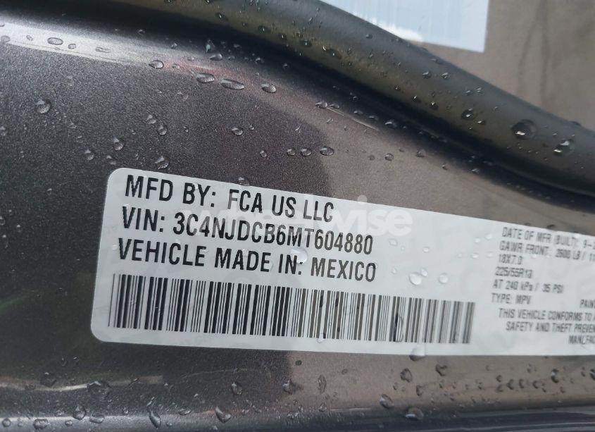 Photo 9 of 2021 Jeep Compass LIMITED 4X4 (VIN 3C4NJDCB6MT604880)