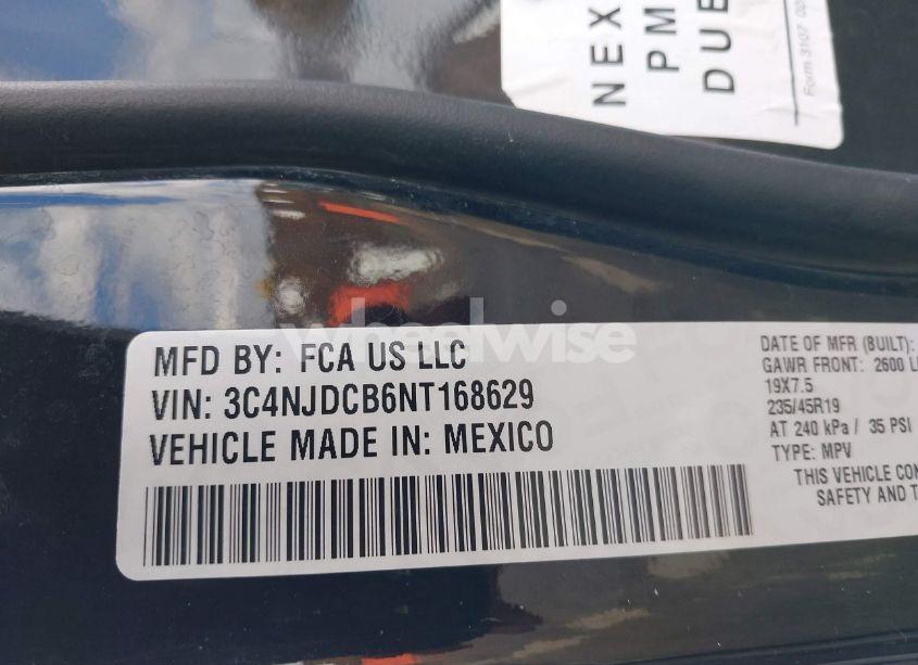 Photo 9 of 2022 Jeep Compass LIMITED 4X4 (VIN 3C4NJDCB6NT168629)