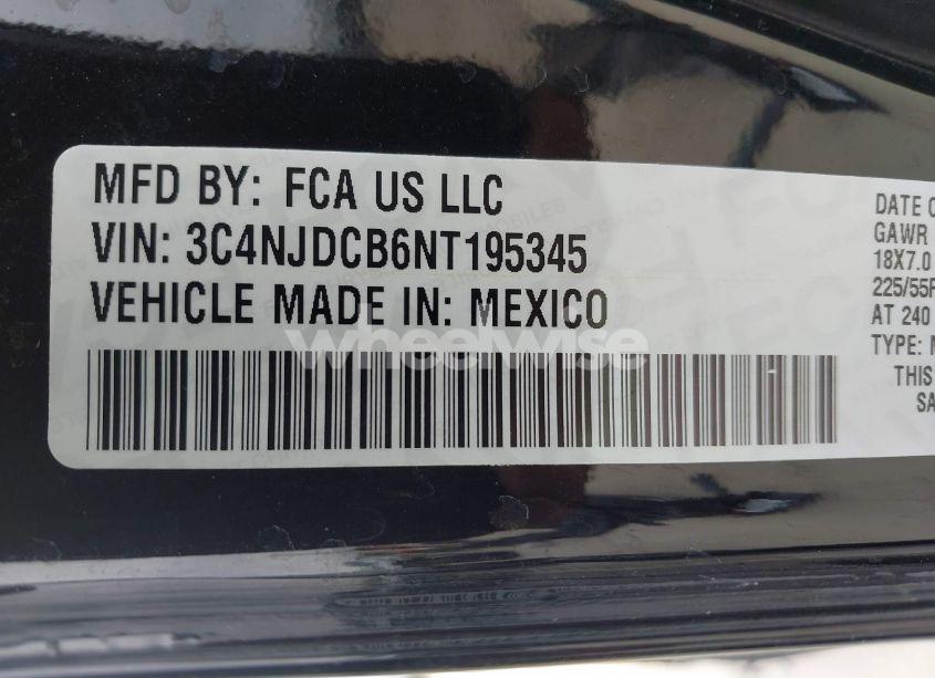 Photo 9 of 2022 Jeep Compass LIMITED 4X4 (VIN 3C4NJDCB6NT195345)