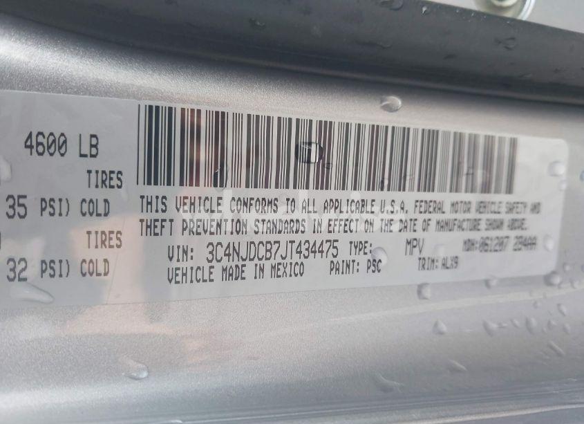 Photo 9 of 2018 Jeep Compass LIMITED 4X4 (VIN 3C4NJDCB7JT434475)