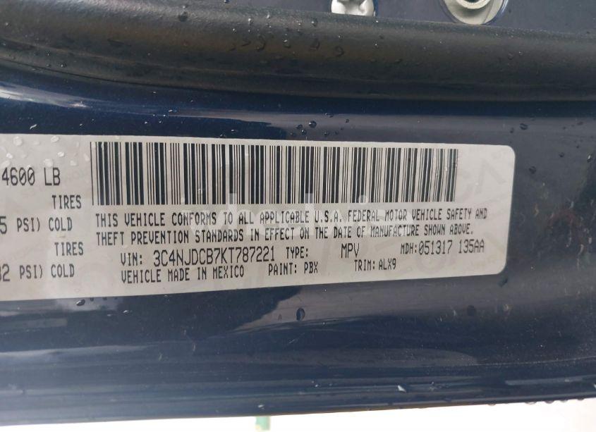 Photo 9 of 2019 Jeep Compass LIMITED 4X4 (VIN 3C4NJDCB7KT787221)