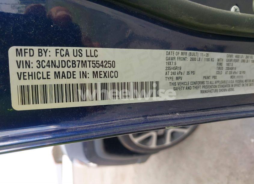 Photo 9 of 2021 Jeep Compass LIMITED 4X4 (VIN 3C4NJDCB7MT554250)