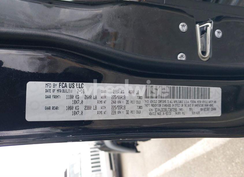 Photo 9 of 2018 Jeep Compass LIMITED 4X4 (VIN 3C4NJDCB8JT307296)