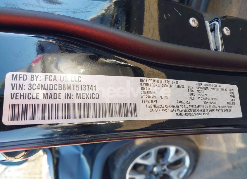 Photo 9 of 2021 Jeep Compass LIMITED 4X4 (VIN 3C4NJDCB8MT513741)