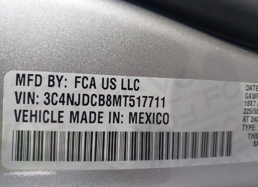 Photo 9 of 2021 Jeep Compass LIMITED 4X4 (VIN 3C4NJDCB8MT517711)