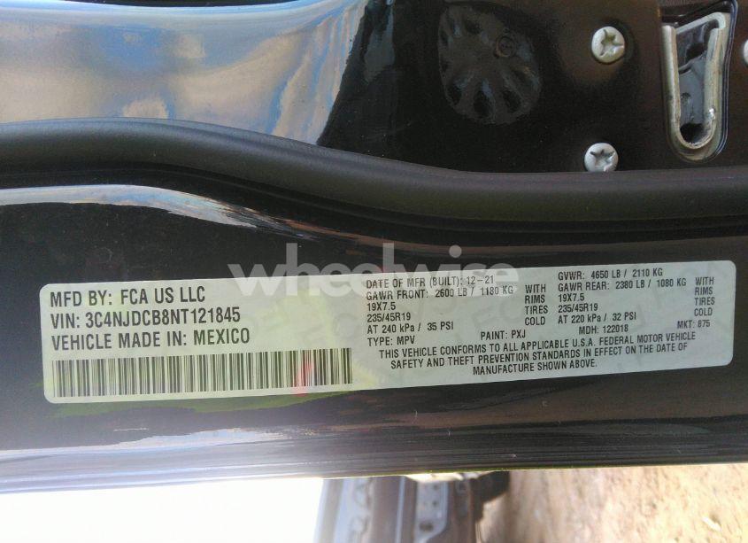 Photo 9 of 2022 Jeep Compass HIGH ALTITUDE 4X4 (VIN 3C4NJDCB8NT121845)