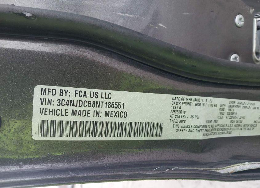 Photo 9 of 2022 Jeep Compass LIMITED 4X4 (VIN 3C4NJDCB8NT186551)