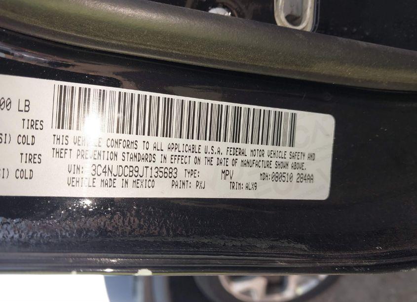 Photo 9 of 2018 Jeep Compass LIMITED 4X4 (VIN 3C4NJDCB9JT135683)