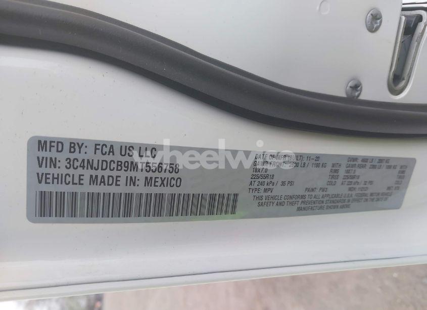 Photo 9 of 2021 Jeep Compass LIMITED 4X4 (VIN 3C4NJDCB9MT556758)