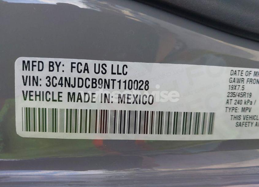 Photo 9 of 2022 Jeep Compass LIMITED 4X4 (VIN 3C4NJDCB9NT110028)