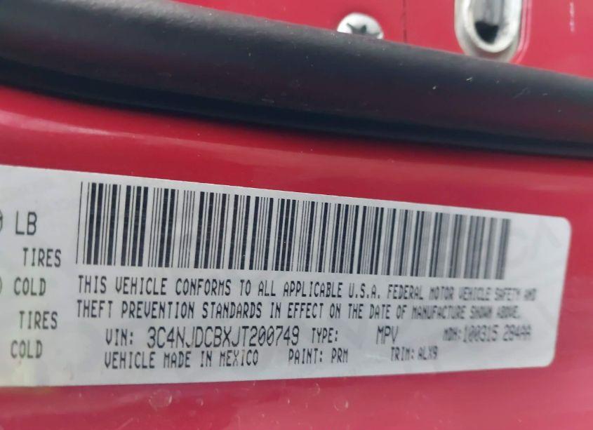 Photo 9 of 2018 Jeep Compass LIMITED 4X4 (VIN 3C4NJDCBXJT200749)
