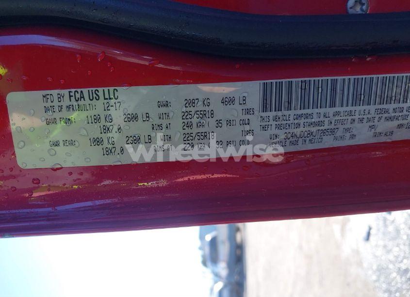 Photo 9 of 2018 Jeep Compass LIMITED 4X4 (VIN 3C4NJDCBXJT265987)