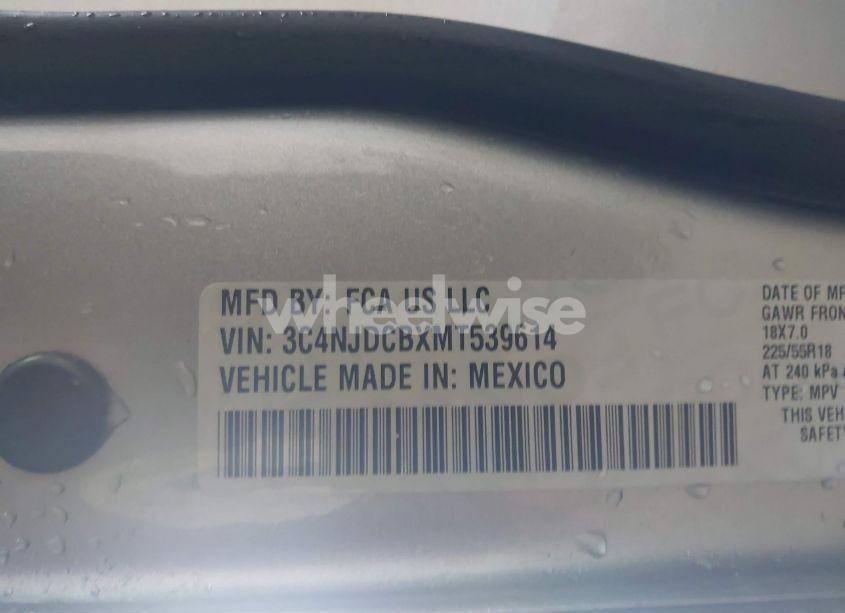 Photo 9 of 2021 Jeep Compass LIMITED 4X4 (VIN 3C4NJDCBXMT539614)