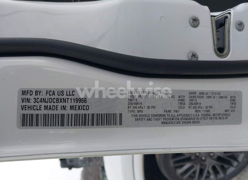 Photo 9 of 2022 Jeep Compass HIGH ALTITUDE 4X4 (VIN 3C4NJDCBXNT119966)