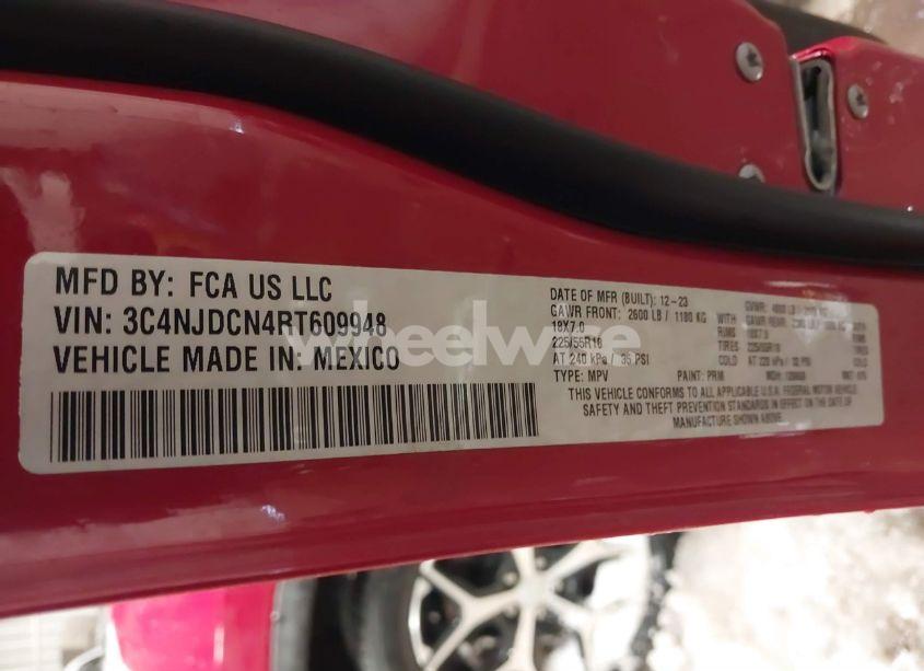 Photo 9 of 2024 Jeep Compass LIMITED 4X4 (VIN 3C4NJDCN4RT609948)