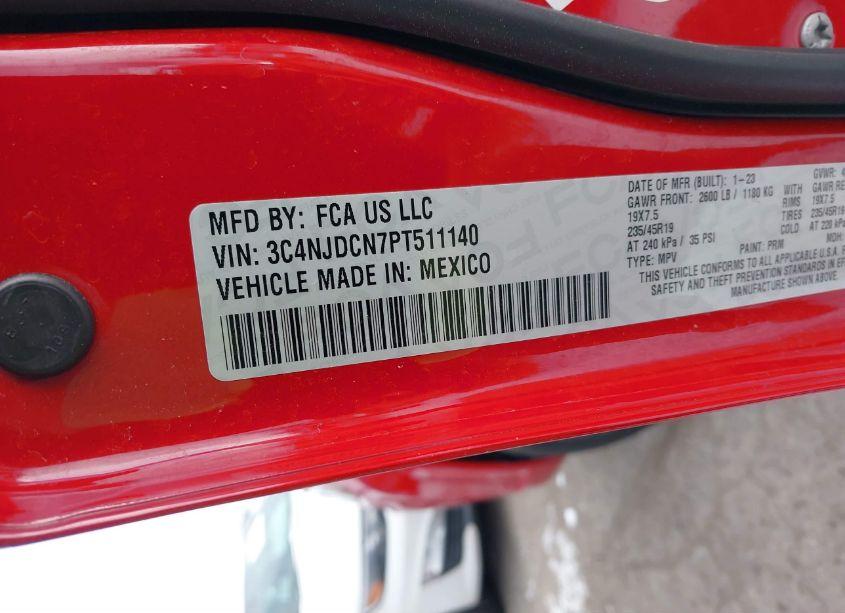 Photo 9 of 2023 Jeep Compass (RED) EDITION 4X4 (VIN 3C4NJDCN7PT511140)