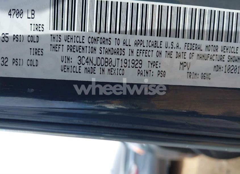 Photo 9 of 2018 Jeep Compass TRAILHAWK 4X4 (VIN 3C4NJDDB0JT191929)