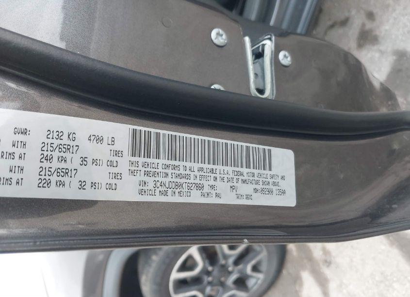 Photo 9 of 2019 Jeep Compass TRAILHAWK 4X4 (VIN 3C4NJDDB0KT627860)