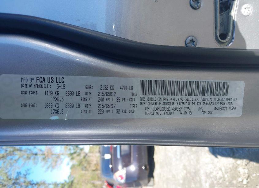 Photo 9 of 2019 Jeep Compass TRAILHAWK 4X4 (VIN 3C4NJDDB0KT780657)